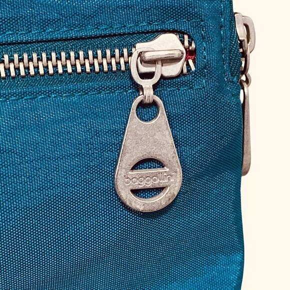 Baggallini Modern Everywhere Slim Crossbody in Turquoise Blue - Picture 8 of 9